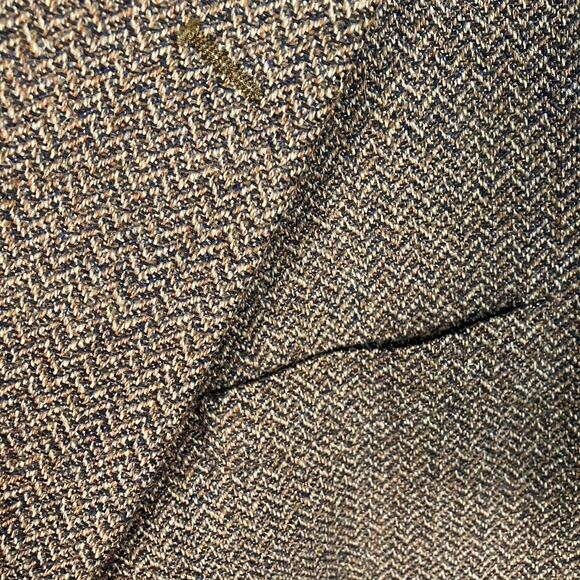 Vintage Club Room Mens 41R Brown Tweed Blazer Suit Jacket Wool Silk Alpaca Blend - Picture 5 of 16